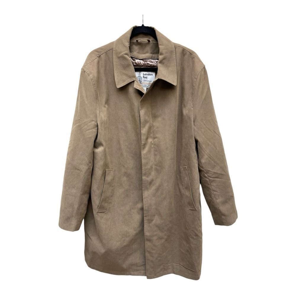 NWT London Fog British Kaki Trench Coat Size 42R Removable Liner Classic Office